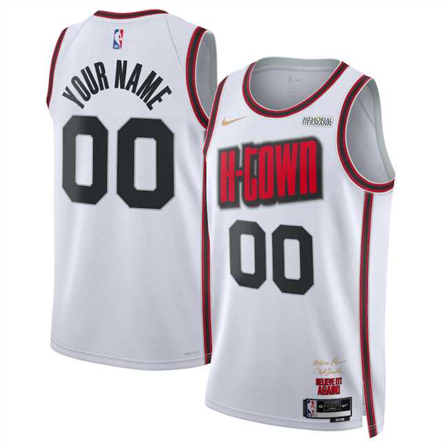 Men's Houston Rockets Actiive Player Custom White 2024-25 City Edition Stitched Jersey,We sell and wholesale Men's Houston Rockets Actiive Player Custom White 2024-25 City Edition Stitched Jersey on line form chian!